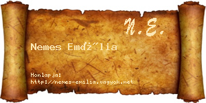 Nemes Emília névjegykártya