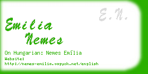 emilia nemes business card